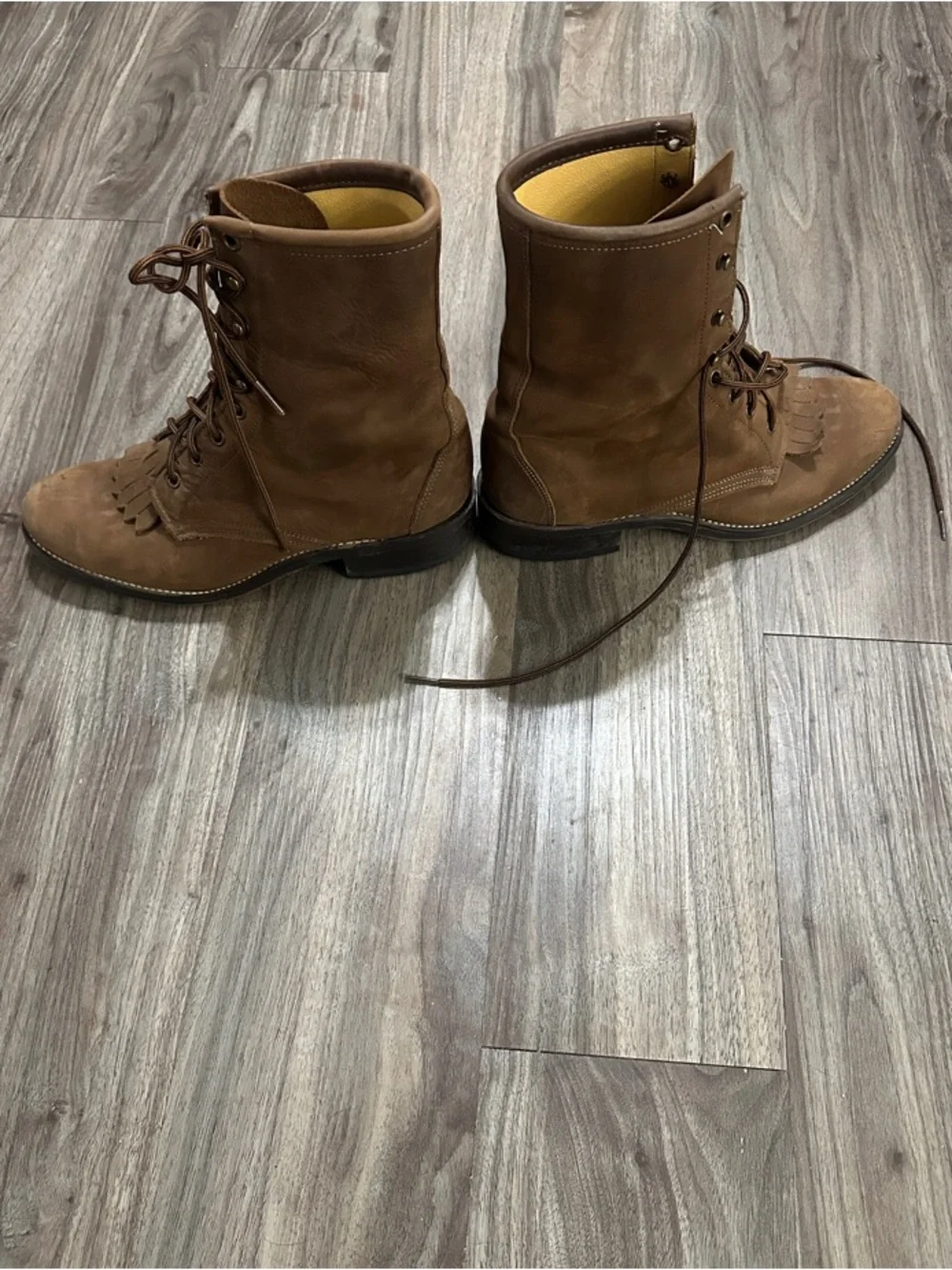 Laredo Brown Lace-Up Leather Work Boots